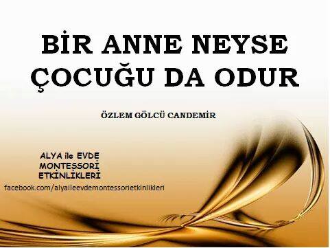 Bir Anne Neyse Çocuğu da O Olur