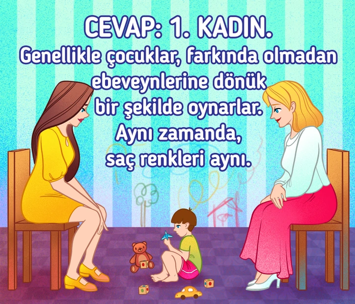 Sağ beyinli mi, Yoksa sol beyinli misiniz? Cevabınız gerçeği ortaya çıkartıyor. Hangisi çocuğun gerçek annesi?