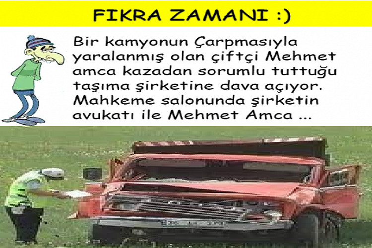 Bir kamyonun Çarpmasıyla yaralanmış olan çiftçi Mehmet amca kazadan sorumlu tuttuğu taşıma şirketine dava açıyor.