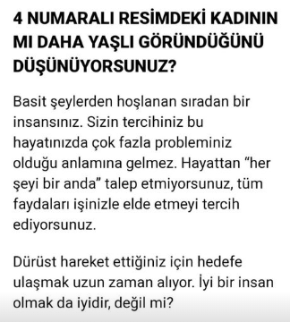 Resimdeki En Yaşlı Kadın Hangisi? Cevabınız Kişiliğinizi Ortaya Çıkarıyor