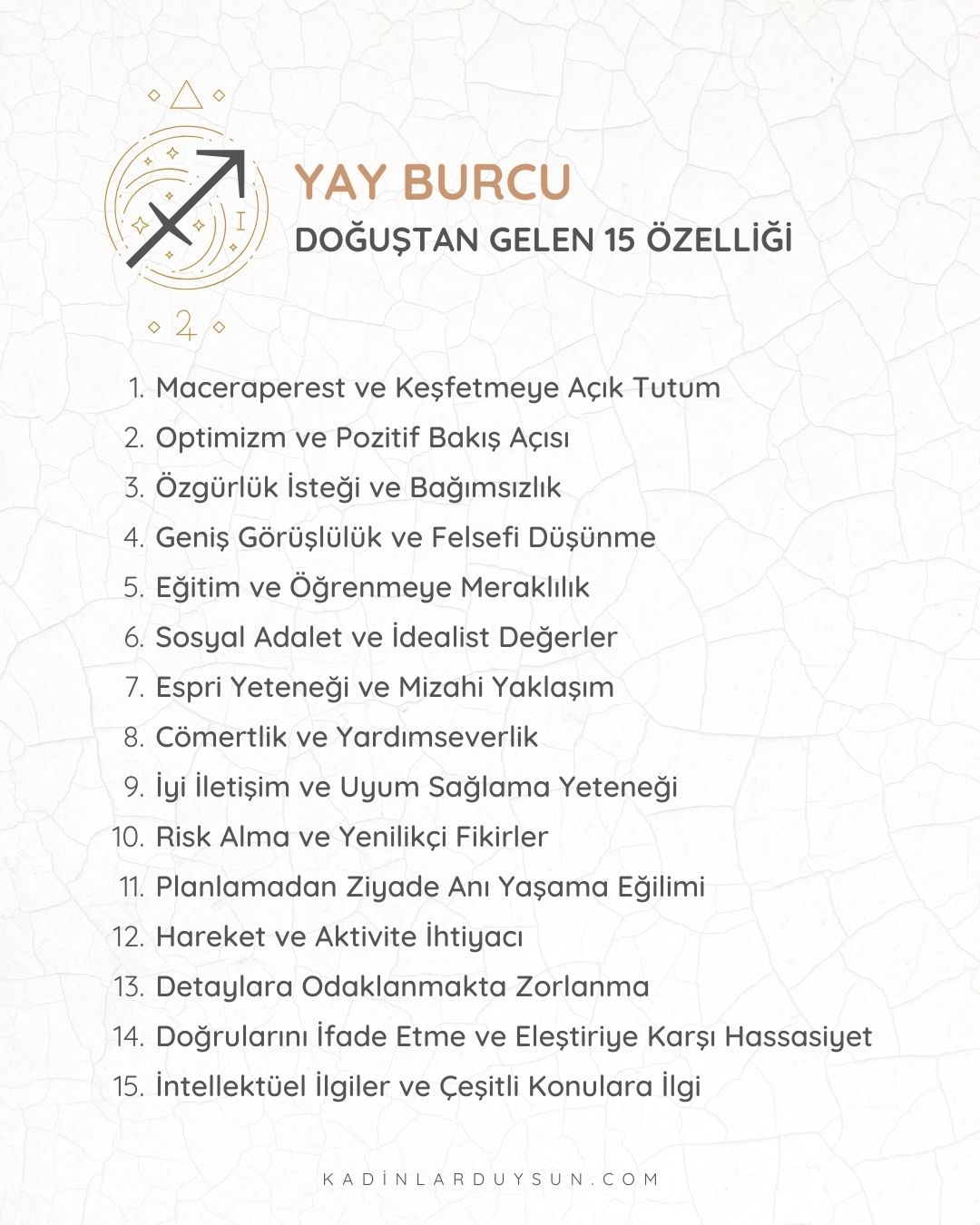 Burçların Doğuştan Gelen 15 Özelliği