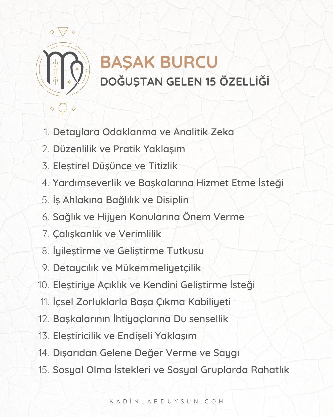 Burçların Doğuştan Gelen 15 Özelliği