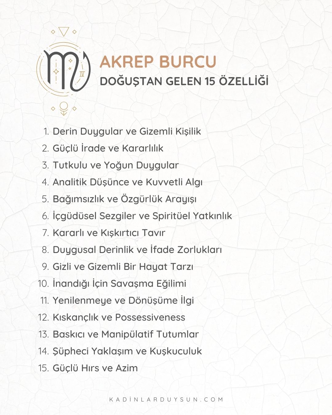 Burçların Doğuştan Gelen 15 Özelliği