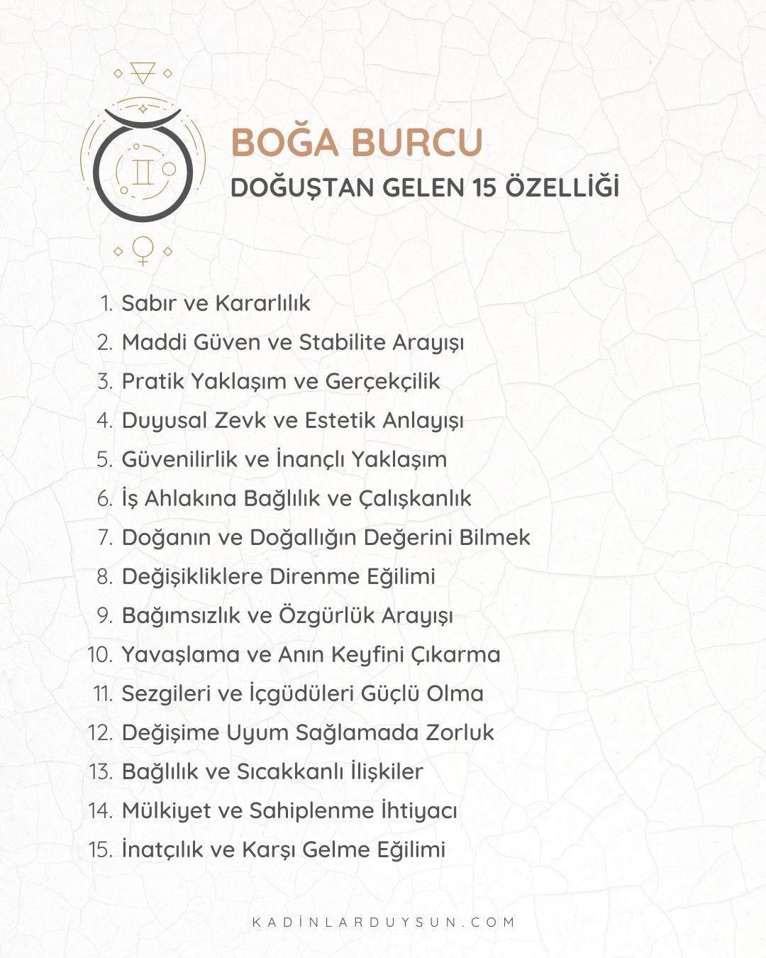 Burçların Doğuştan Gelen 15 Özelliği