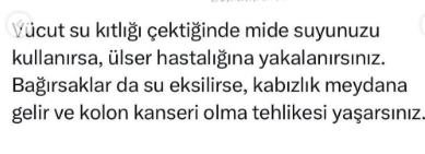 Hasta Değilsiniz Sadece Susuzsunuz. Nasıl mı?