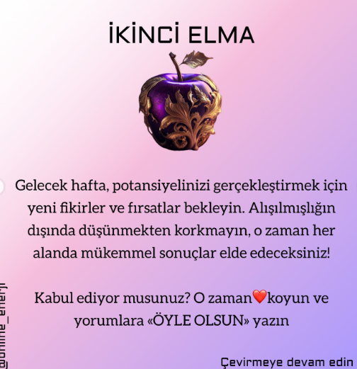 Bir Elma Seçin Ve Gelecek Hafta Sizi Nelerin Beklediğini Öğrenin