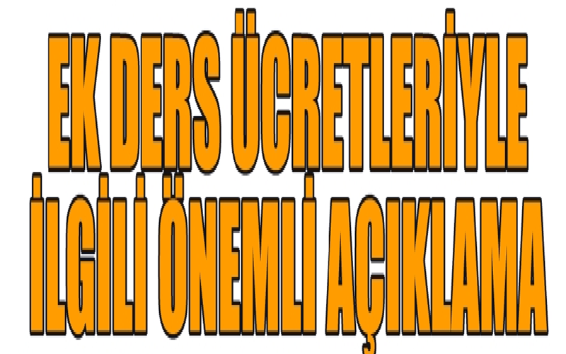 Ek Derslerle İlgili Önemli Bilgilendirme