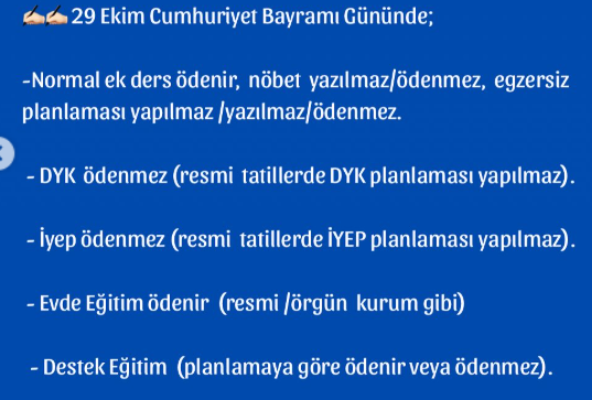 Ekim Ayı Ek Ders Ücretlerine İlişkin Önemli Açıklama