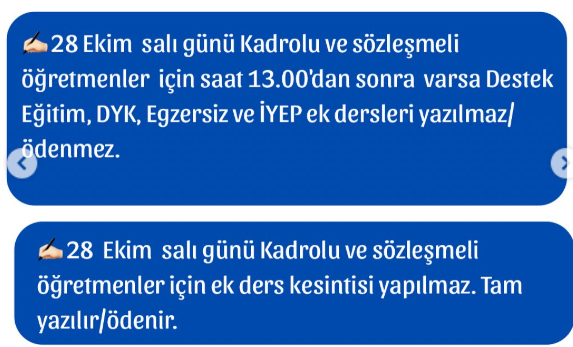 Ekim Ayı Ek Ders Ücretlerine İlişkin Önemli Açıklama