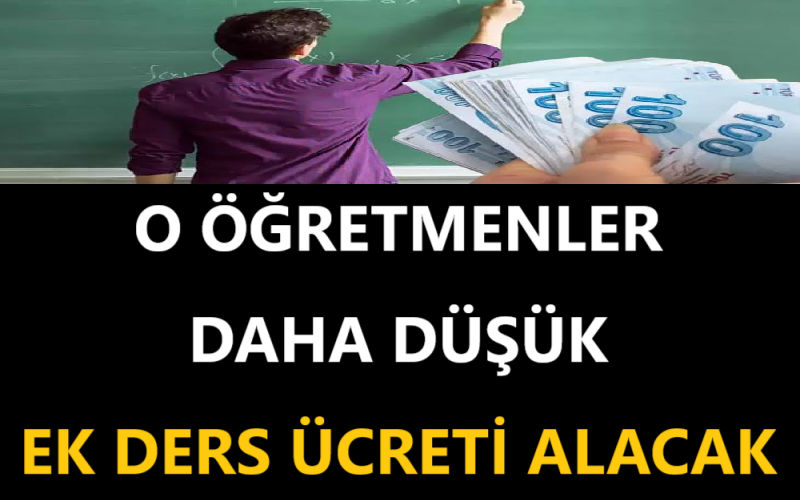 O Öğretmenlerin Ek Ders Ücretleri Düştü