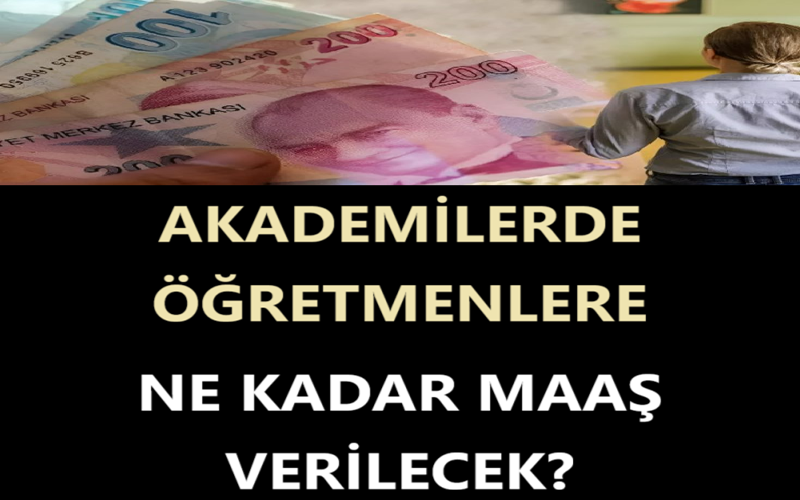 Akademilerde Öğretmenlere Ne Kadar Maaş Verilecek?
