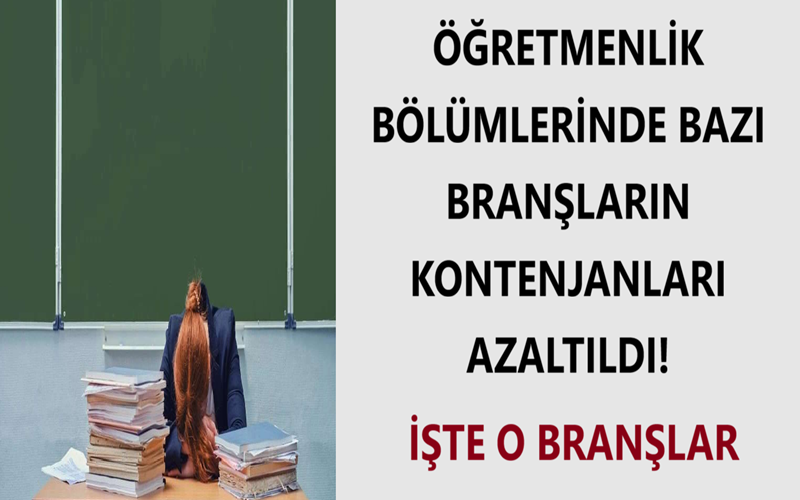 Öğretmenlik Bölümlerinde Bazı Branşların Kontenjanları Azaltıldı! İşte O Branşlar