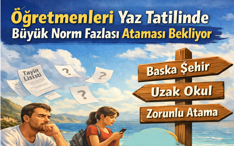 Öğretmenleri Yaz Tatilinde Büyük Norm Fazlası Ataması Bekliyor